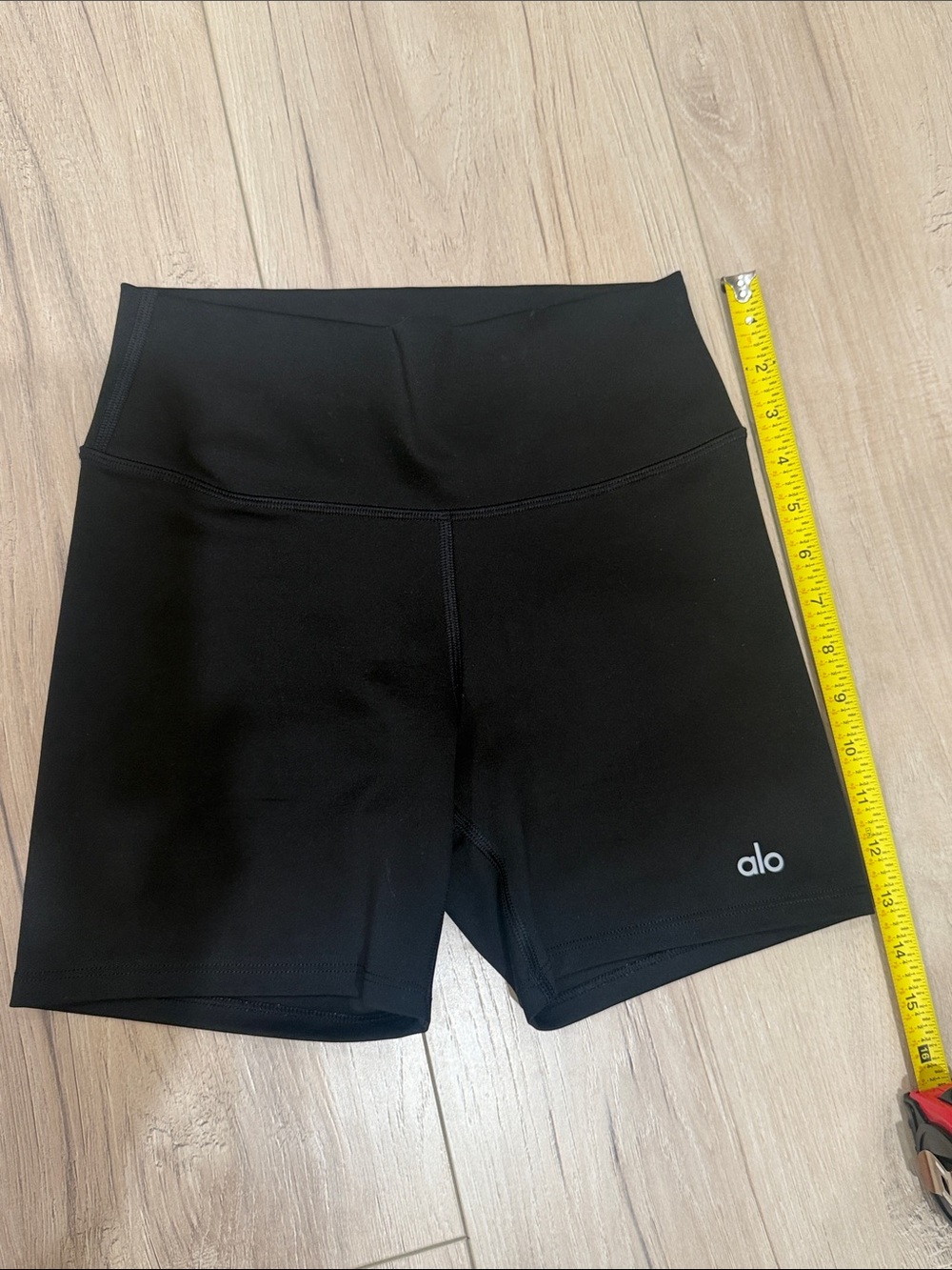 Alo High-Waist Black airlift Bike Shorts